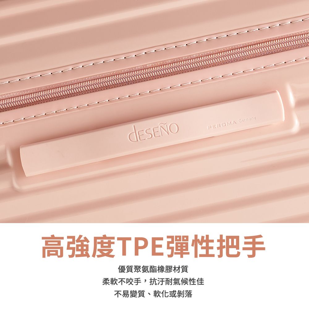 PEROMA Germany高強度TPE彈性把手優質聚氨酯橡膠材質柔軟不咬手,抗汙耐氣候性佳不易變質、軟化或剝落
