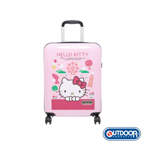 OUTDOOR Hello Kitty聯名款台灣景點20吋行李箱-粉紅色 ODKT21A19PK