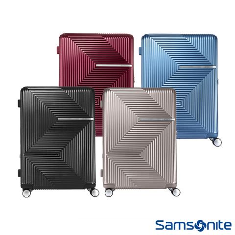 Samsonite新秀麗 25吋AZIO防盜拉鍊PC硬殼可擴充飛機輪行李箱(多色可選)