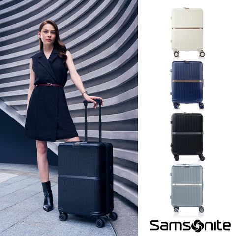 Samsonite新秀麗 20吋MINTER防盜拉鍊PC前掛釦TSA避震飛機輪登機箱(多色可選)