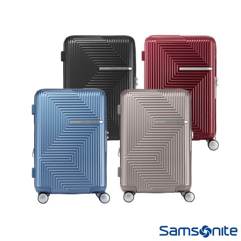 Samsonite新秀麗 20吋AZIO防盜拉鍊PC硬殼可擴充飛機輪登機箱/行李箱(多色可選)