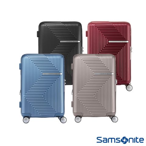 Samsonite 新秀麗 20吋AZIO防盜拉鍊PC硬殼可擴充飛機輪登機箱/行李箱(多色可選)