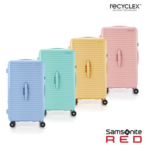 Samsonite RED 27吋 TOIIS BLOSSOM 極簡線條可擴充PC防盜拉鍊行李箱/胖胖箱(多色可選)