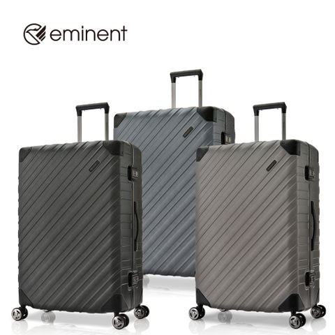 eminent品牌旗艦館 - 28吋 eminent 簡約時尚對角斜紋PC行李箱 9R4(多色可選)