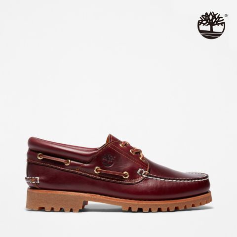 Timberland 男款酒紅色經典三孔帆船鞋｜50009648