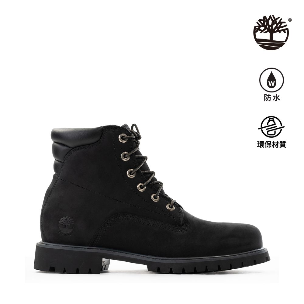 Timberland  男款黑色防水六吋靴|6939R001