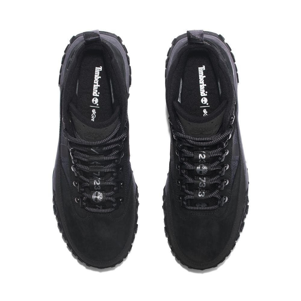 Timberland  男款黑色Greenstride Motion 6 防水中筒健行鞋|A5XRG015