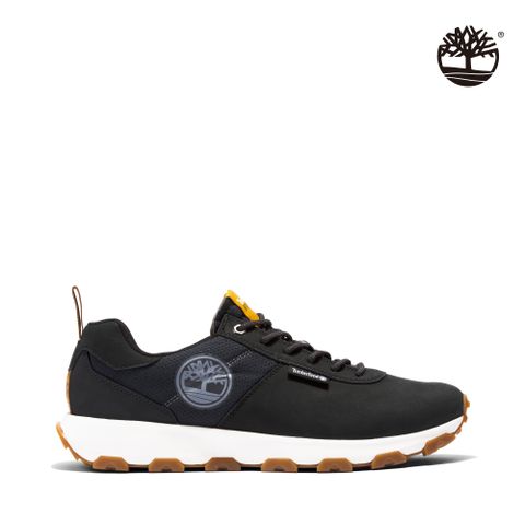 Timberland 男款黑色磨砂革低筒休閒鞋|A5TKV015