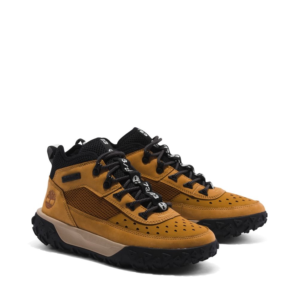 Timberland  男款小麥色Greenstride Motion 6 中筒健行鞋|A5TPC231