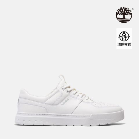 Timberland 男款白色皮革低筒休閒鞋|A675WEM2