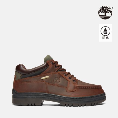 Timberland 男款棕色皮革防水休閒鞋|37042214