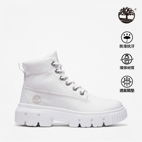 Timberland 女款白色Greyfield帆布靴|A2JFQL77