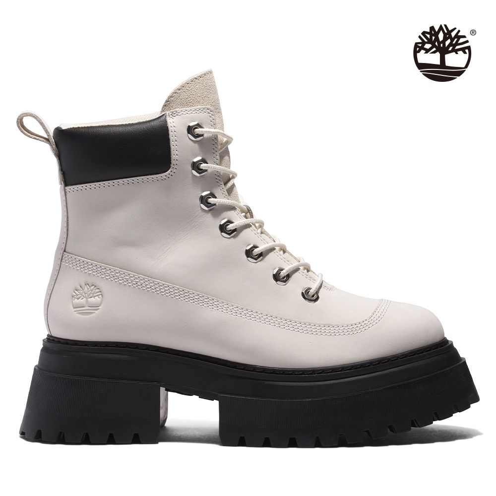 Timberland 女款白色磨砂革緩震Timberland Sky 綁帶6吋靴|A5RSV143