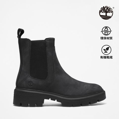 Timberland 女款黑色Cortina Valley中筒切爾西靴|A5ND7015