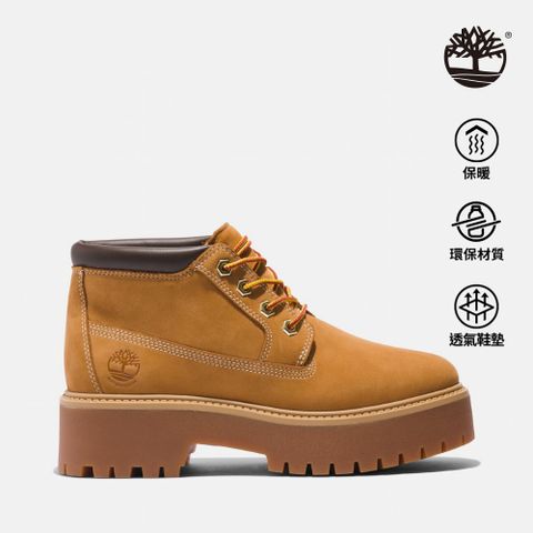 Timberland 女款小麥色 Stone Street 中筒厚底防水靴|A5RF9231