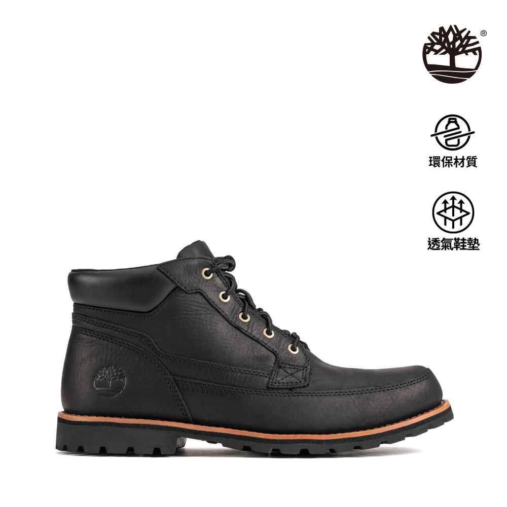 Timberland 男款黑色全粒面皮革中筒靴|A6581015 - PChome 24h購物