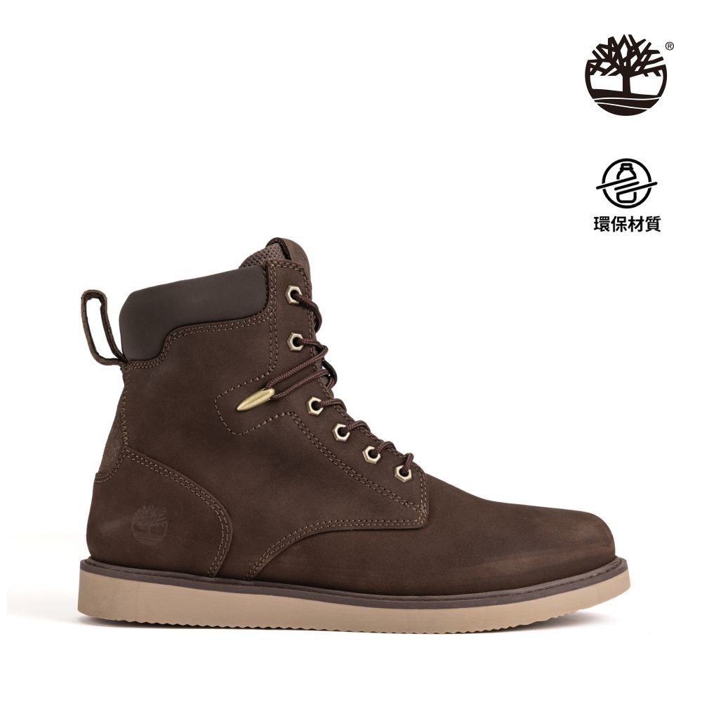 Timberland  男款深棕色磨砂革休閒靴|A5Y2HV13