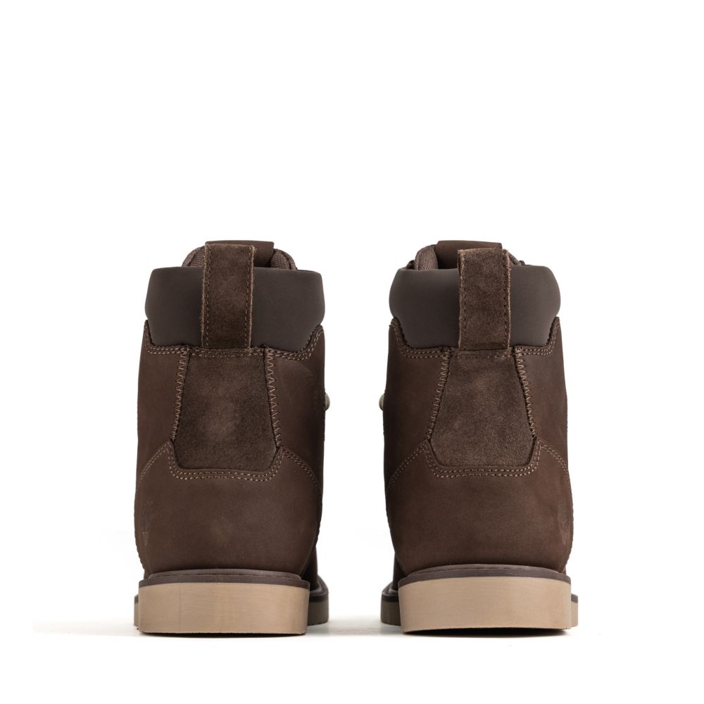 Timberland  男款深棕色磨砂革休閒靴|A5Y2HV13