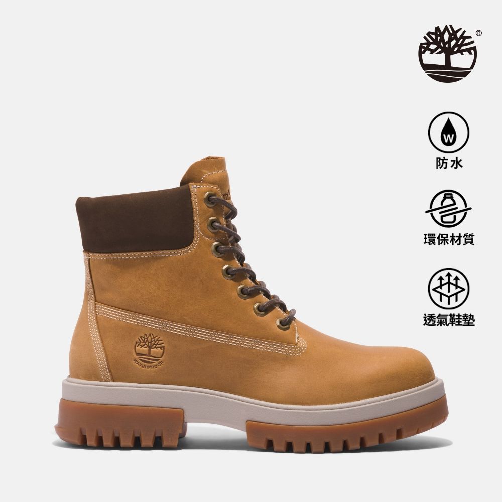 Timberland 男款小麥色全粒面皮革Timberland® Premium 防水靴