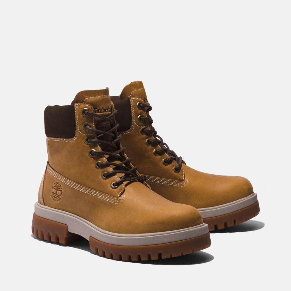 Timberland 男款小麥色全粒面皮革Timberland® Premium 防水靴|A5YKD231