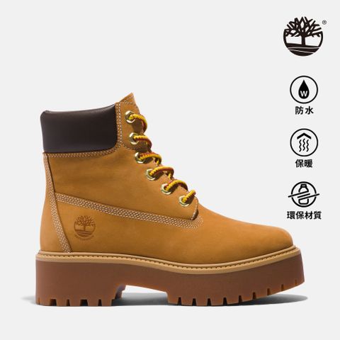 Timberland 女款小麥色 Stone Street 6吋厚底防水靴|A5RJD231