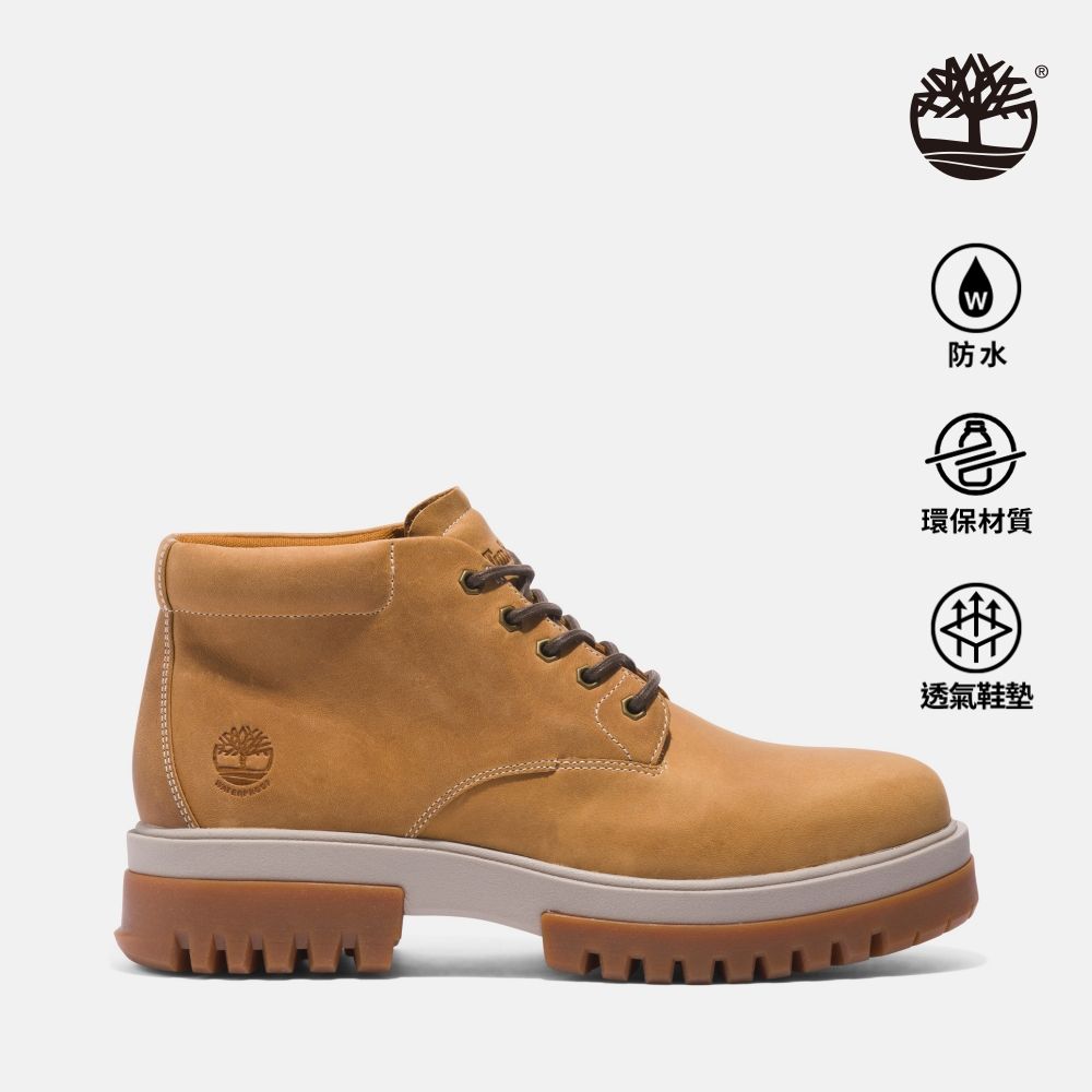 Timberland 男款小麥色全粒面皮革Timberland® Premium 中筒防水靴