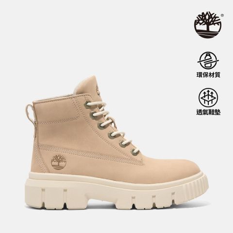 Timberland 女款淺米色中筒休閒靴|A2FT6EN7