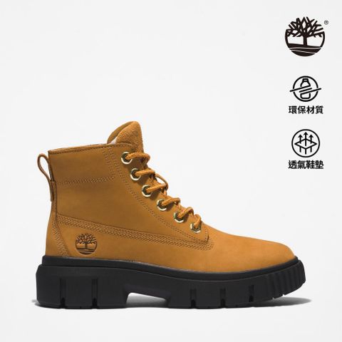 Timberland 女款小麥色皮革中筒休閒靴|A5RP4231