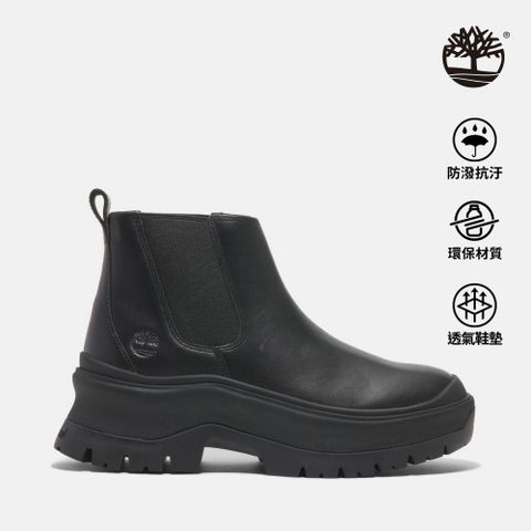 Timberland 女款黑色中筒切爾西靴|A28XMW02