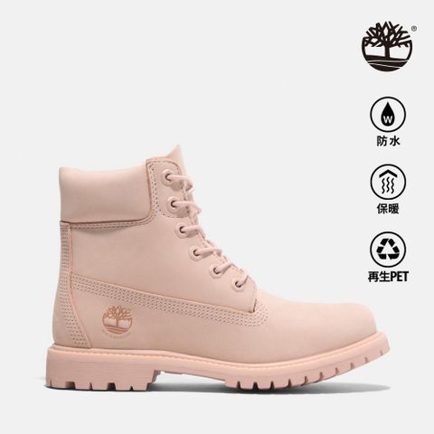 Timberland 女款淺粉色Timberland R Premium防水6吋靴|A2HR8EKD