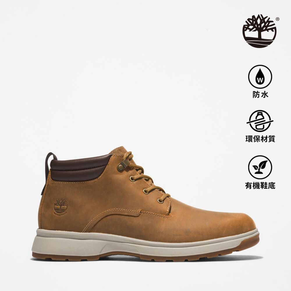 Timberland 男款小麥色防水中筒休閒靴|A5SAM231