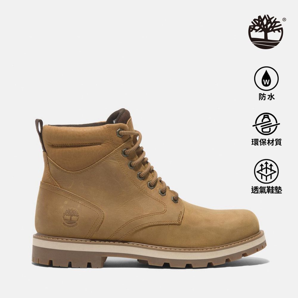 Timberland 男款小麥色防水休閒中筒靴|A69UHEN1