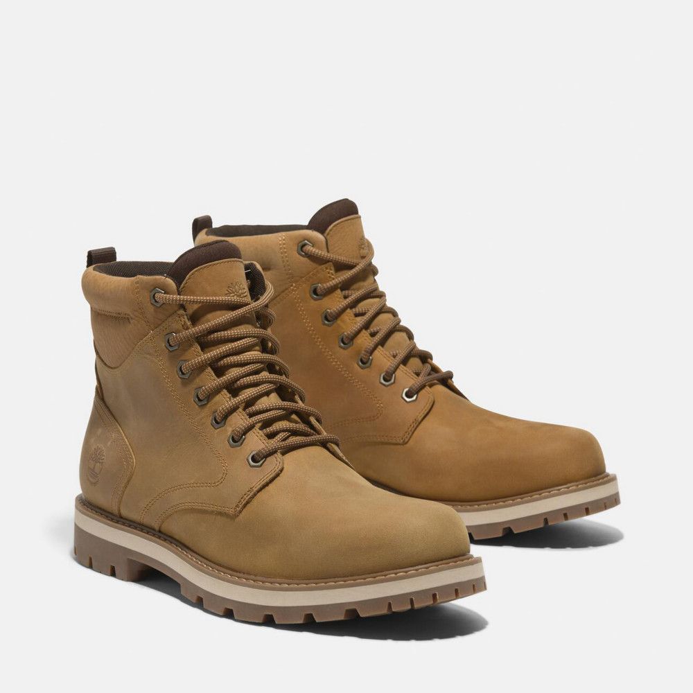 Timberland 男款小麥色防水休閒中筒靴|A69UHEN1