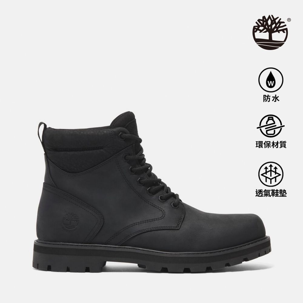 Timberland 男款黑色防水休閒中筒靴|A69UHW02