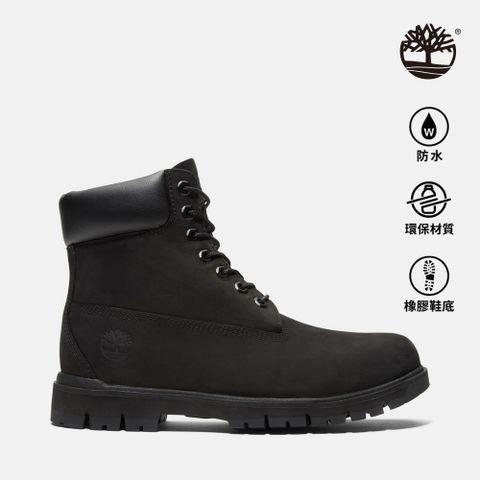 Timberland 男款黑色中筒防水靴|A1JI2001