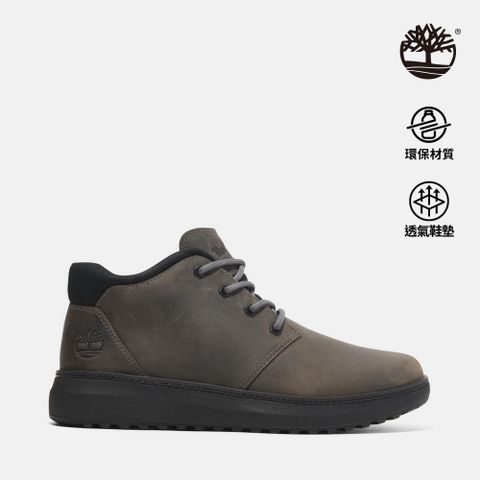 Timberland 男款深灰色皮革中筒休閒靴|A69Q5EIQ