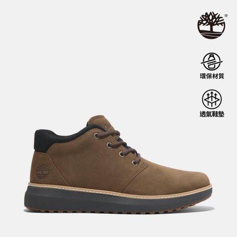 Timberland 男款深棕色皮革中筒休閒靴|A69Q5W07