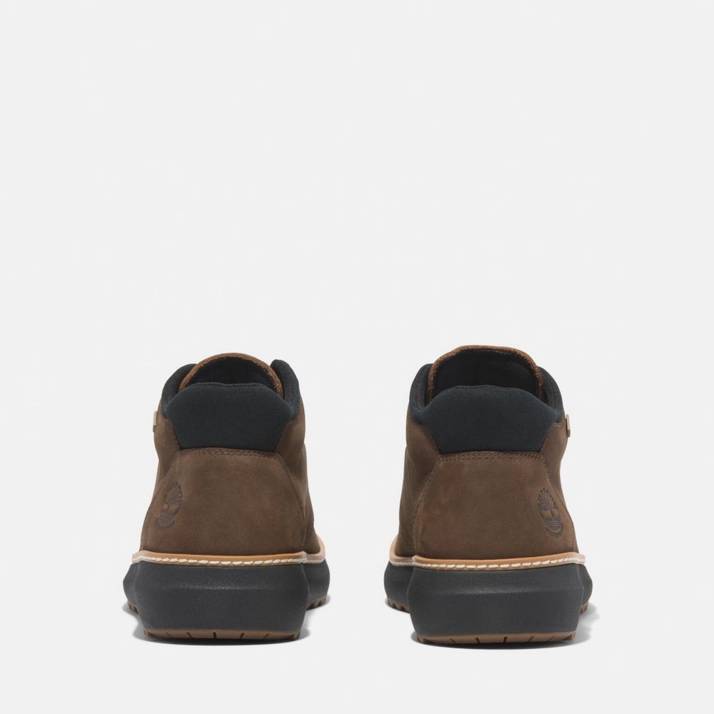 Timberland 男款深棕色GORE-TEX皮革中筒休閒靴|A6A8NW07