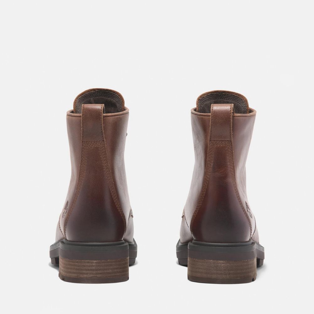 Timberland 女款深棕色中筒休閒靴|A2AJBW01