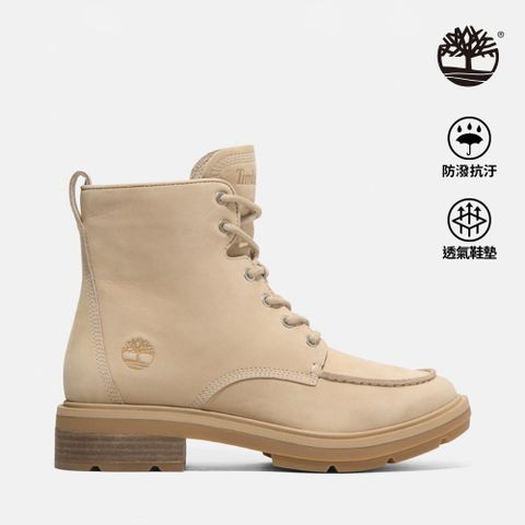 Timberland 女款淺米色中筒休閒靴|A2AJBEN7