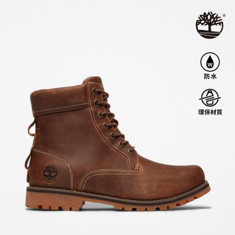 Timberland 男款棕色休閒防水中筒靴｜A2JJBF13