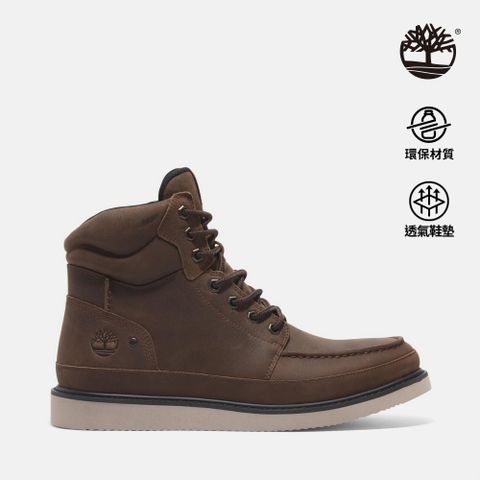 Timberland 男款深棕色中筒休閒靴｜A698FW01