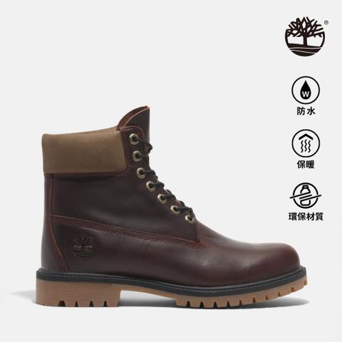 Timberland 男款酒紅色Timberland® Heritage防水6吋靴|A41MWEIW