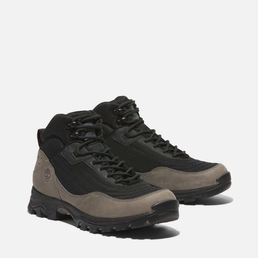 Timberland 男款黑色防水中筒健行鞋｜A6CH5EJT