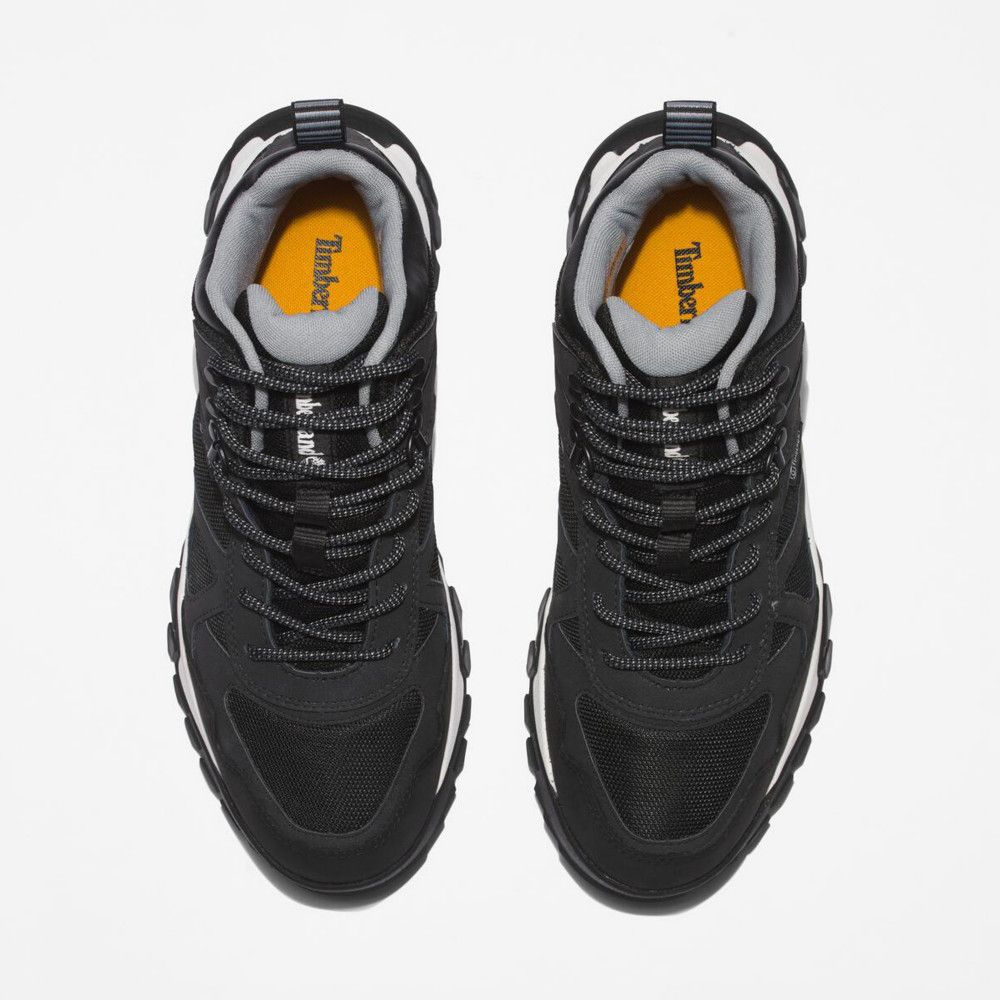 Timberland 男款黑色Lincoln Peak防水中筒健行鞋|A2DZ2015