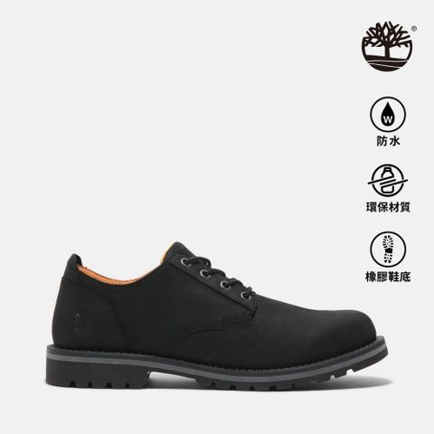 Timberland 男款黑色皮革防水休閒鞋|A699PW05