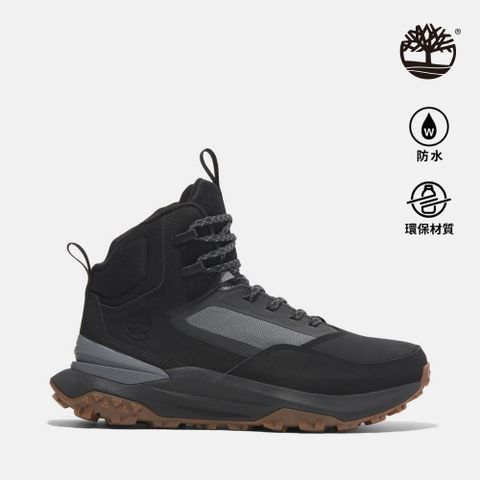 Timberland 男款黑色Motion Access防水中筒健行鞋|A6DB3EK5