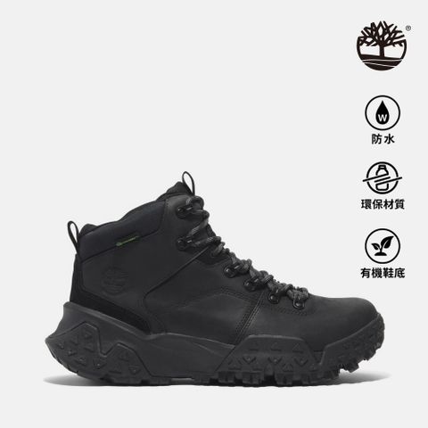 Timberland 男款黑色Motion Scramble防水中筒健行鞋|A6CENW02