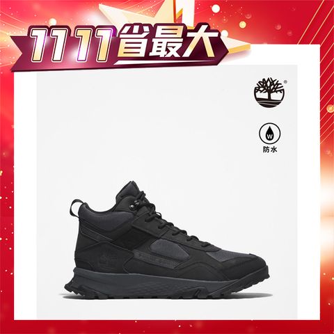 Timberland 男款黑色Lincoln Peak GORE-TEX中筒防水健行鞋|A44KK015