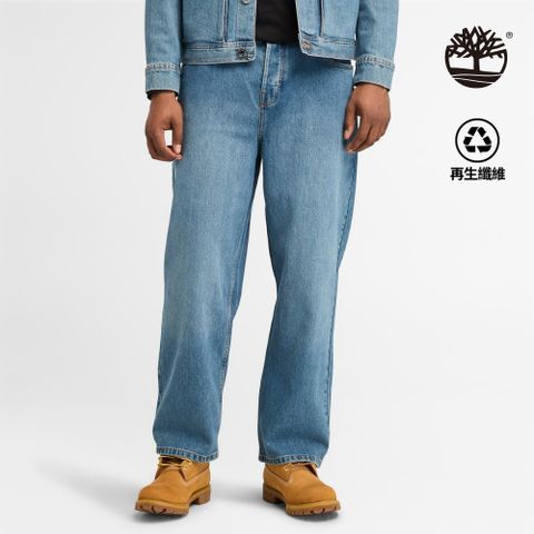 Timberland 男款靛藍色天絲牛仔休閒褲|A5TNFEJW